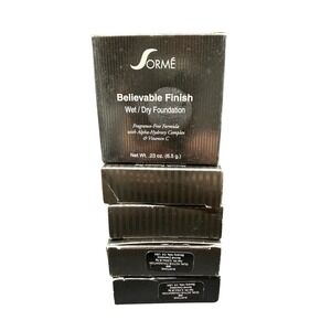 Sorme NEW Believable Finish Wet Dry‎ Foundation Suntone 408 23oz 65g New 5 count